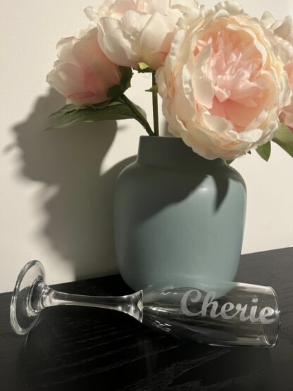Etched Champagne Glass - Image 2