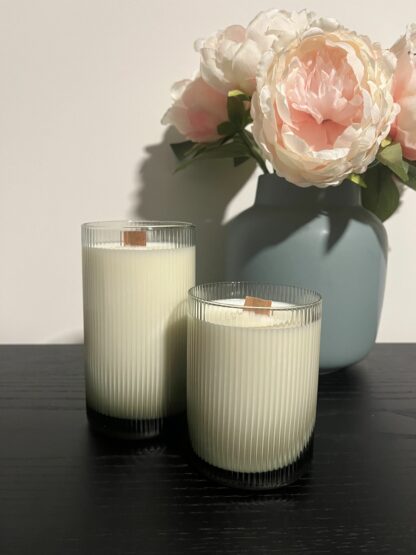Wood Wick Soy Wax Candle – Duo - Black Raspberry & Vanilla